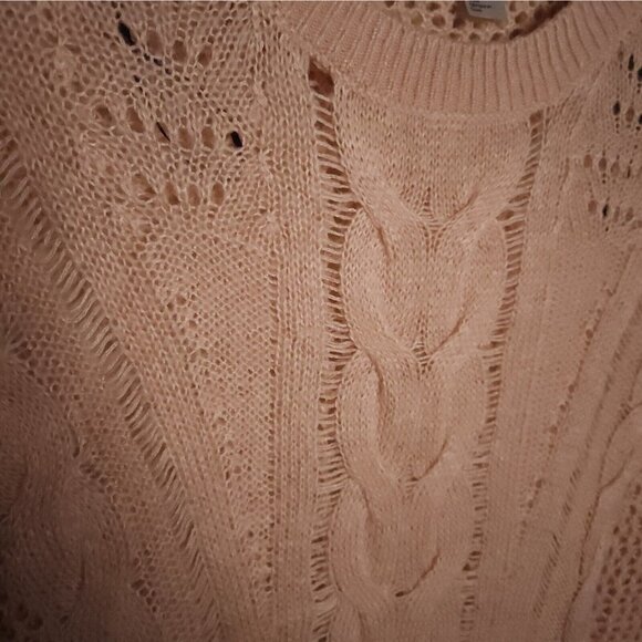 Divided Womens Pink Open Knit Sweater Large - Picture 4 of 6